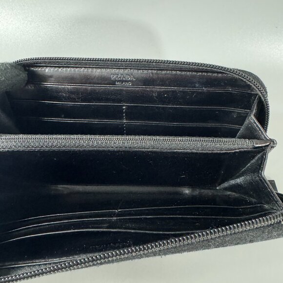 Authentic Prada Black Nylon Zip-around Long Wallet - Picture 8 of 13